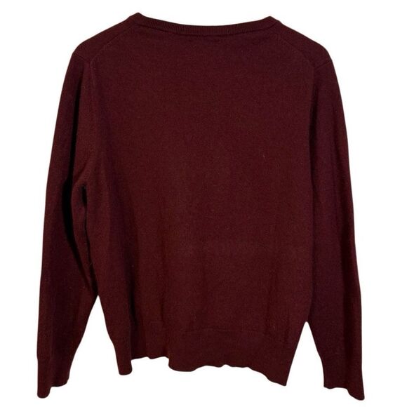 Quince Womens Mongolian Cashmere Crew Neck Sweater XL Rich Burgundy - Picture 2 of 9